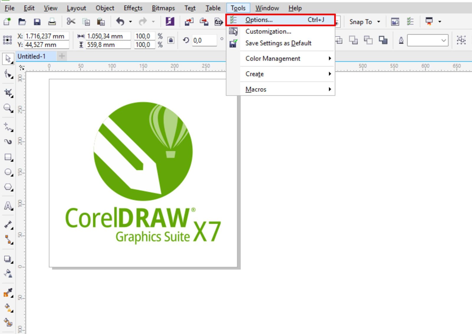 Cara Memunculkan Jendela New di Corel X7